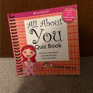 American Girl Quiz Book with Pink and Orange Cover